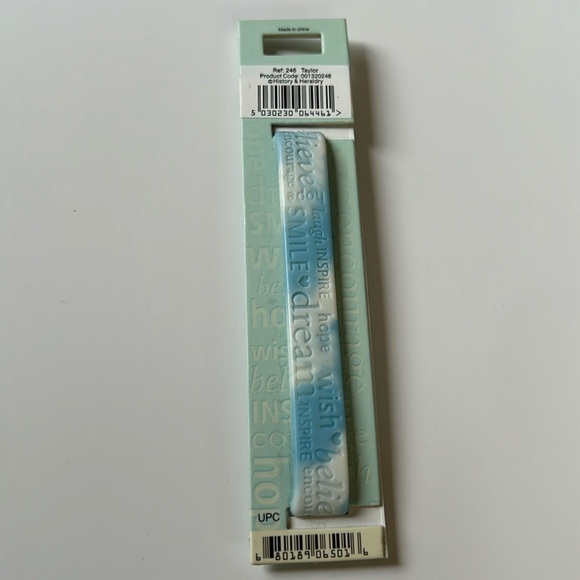 NWT🌟H&&H💫 TAYLOR Blue Name Band Rubber Bracelet - Picture 6 of 7